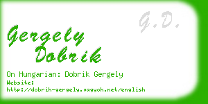 gergely dobrik business card